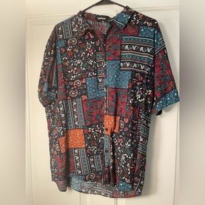Tropical Short Sleeve Button Down Shirt